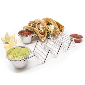 3 Taco Holder w/Salsa Pan 2 Piece Set